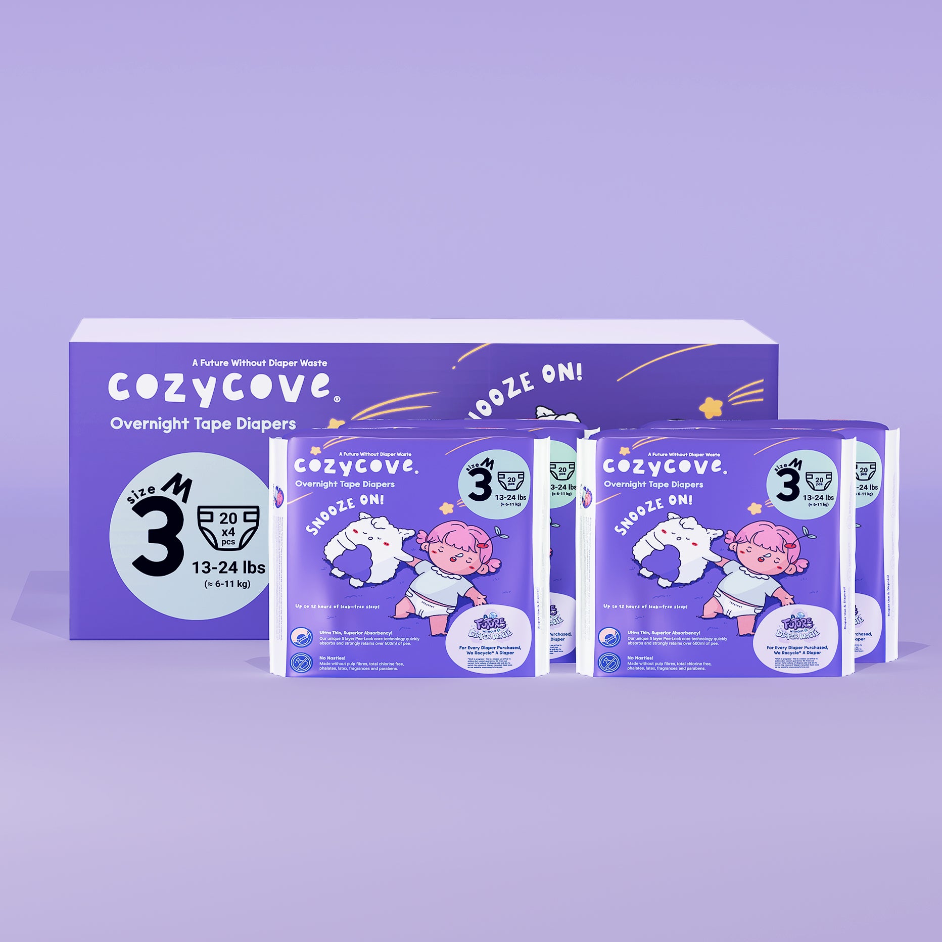 Snooze On Overnight Tape Diapers