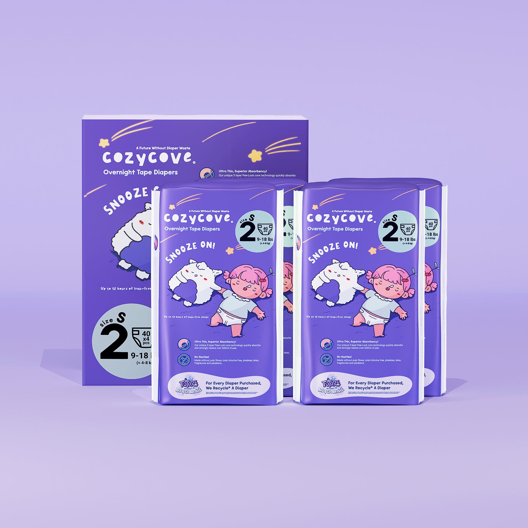Snooze On Overnight Tape Diapers